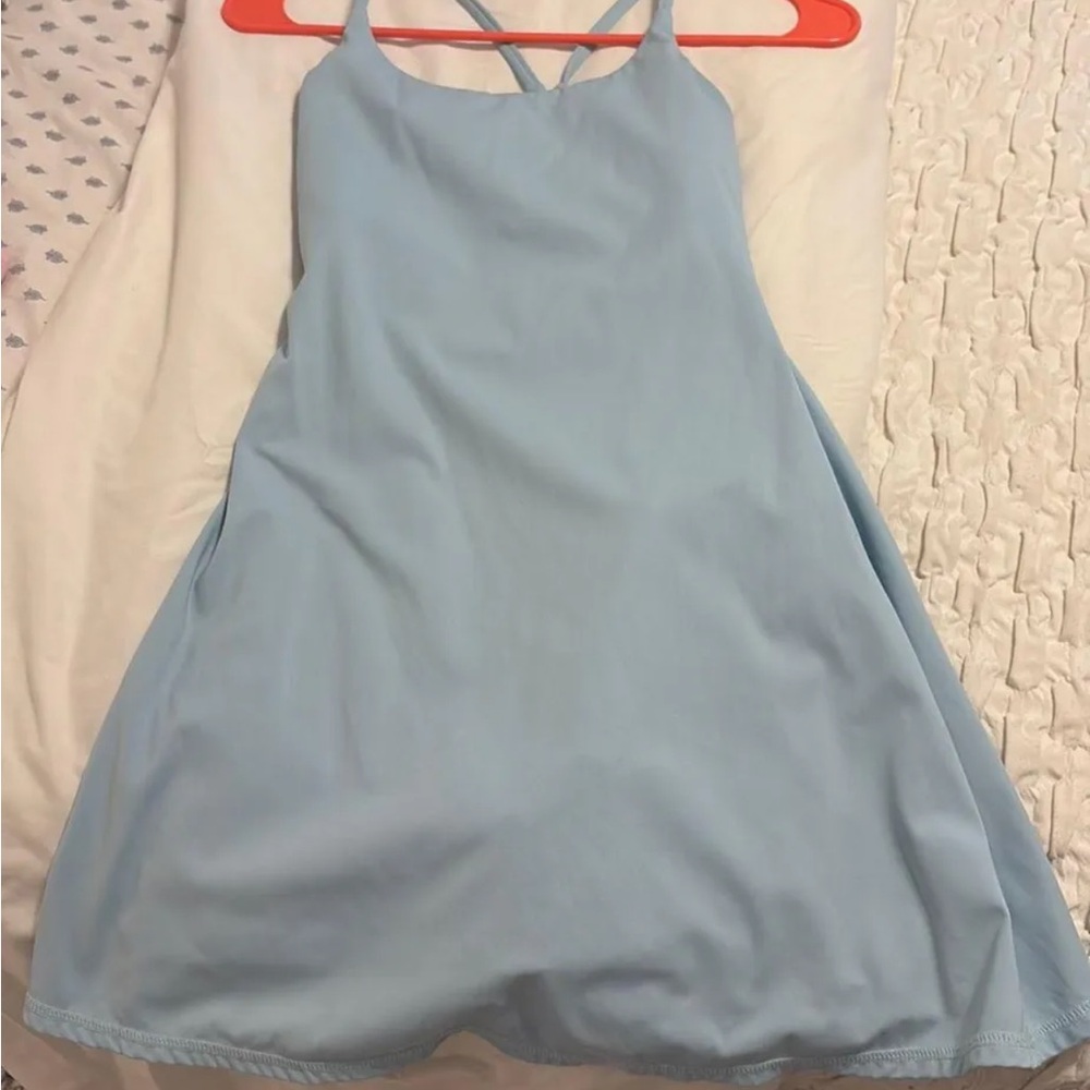 HALARA Sky Blue Strappy Mini Dress